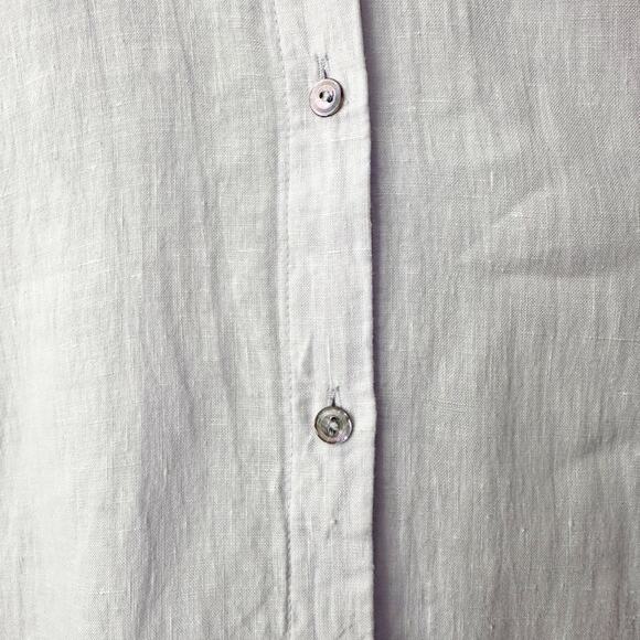 Eileen Fisher Purple Dyed Organic Handkerchief Linen Sleeveless Shirt Size Small - Picture 5 of 10